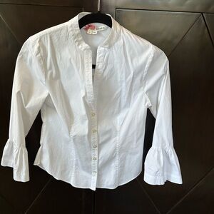 Frame button down crisp white Pima cotton